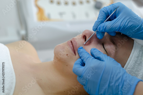 Cosmetic facial treatment.