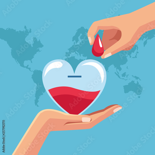 Blood donation charity cartoons