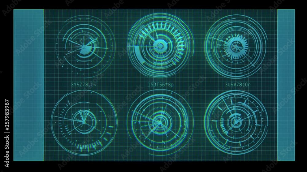 Blue Animated Futuristic HUD or Heads Up Display Graphic Blue Animated Futuristic HUD or Heads Up Display Graphic