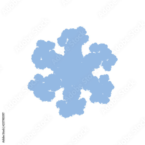 Grainy Snowflake Isolated