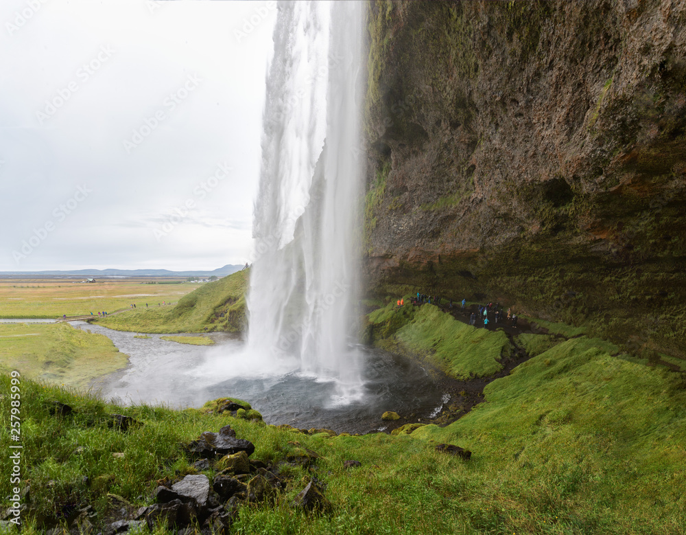 Seljalandsfoss Waterfall under which you can go