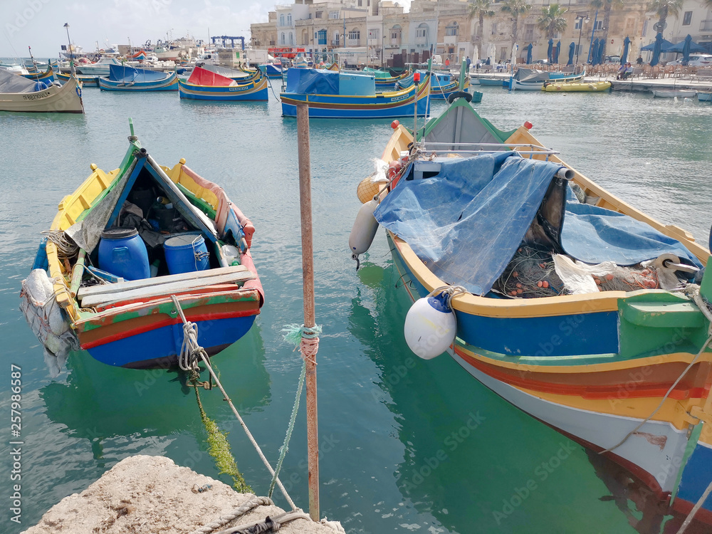 Marsaxlokk Malta Village fishing boat