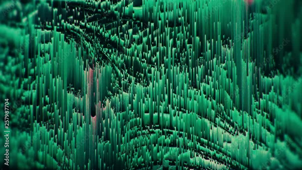 Glitchy textured multicolor background loop with noisy lines and video feedback