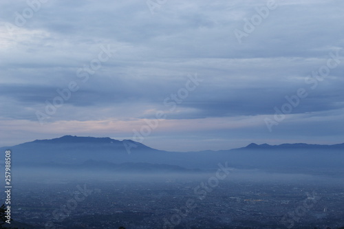 clouds over the mountains