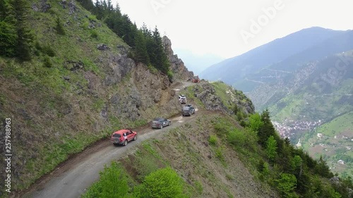 Bayburt / Turkey - May 20 2018: D915 highway, the most dangerous road in the world