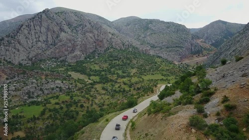 Bayburt / Turkey - May 20 2018: D915 highway, the most dangerous road in the world
