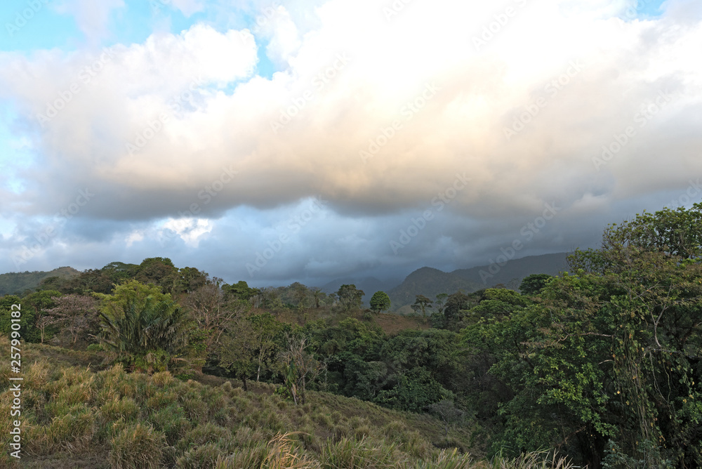 Clouds over the rainforest at Portobelo in Panama