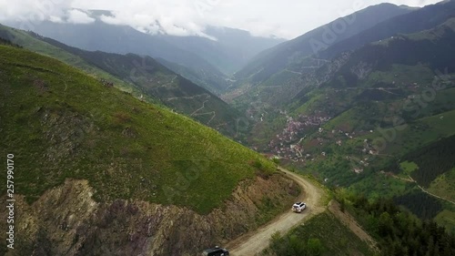 Bayburt / Turkey - May 20 2018: D915 highway, the most dangerous road in the world