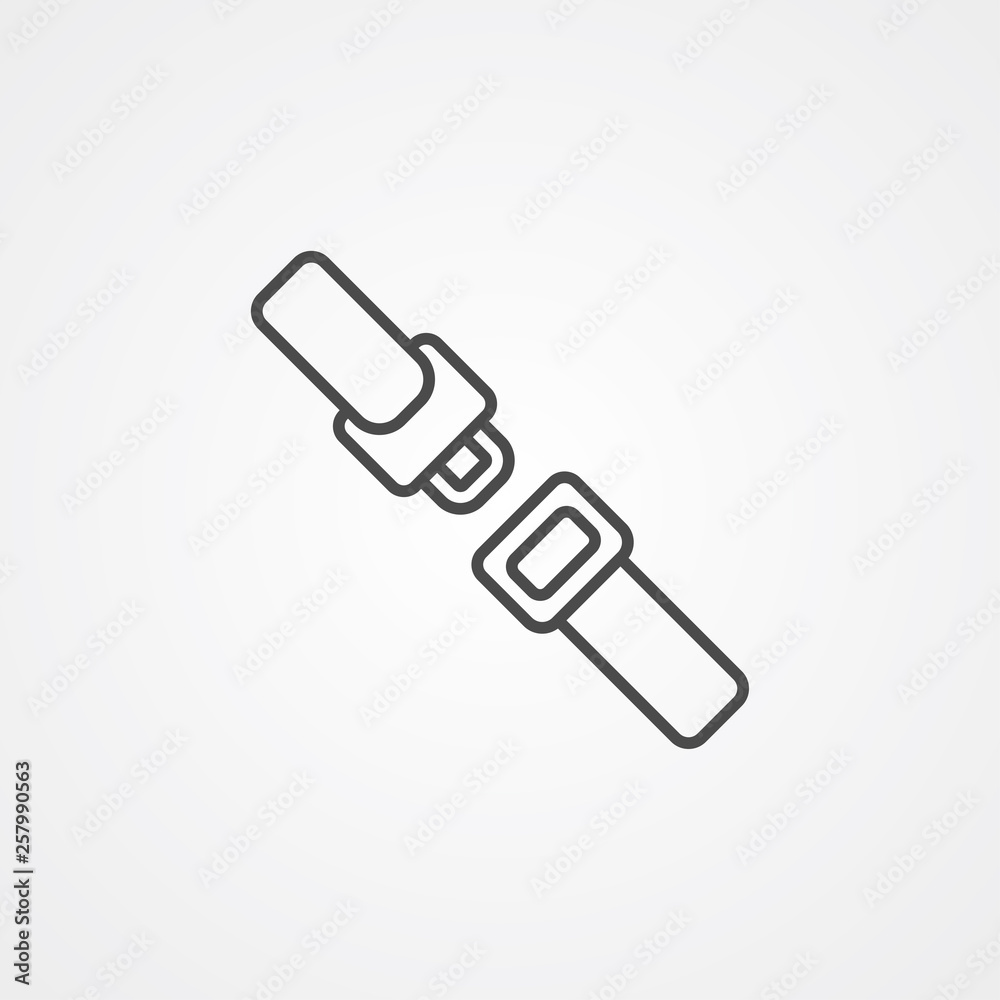 Car seat belt vector icon sign symbol Car seat belt vector icon sign symbol