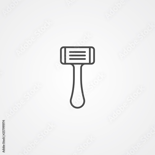 Razor blade vector icon sign symbol