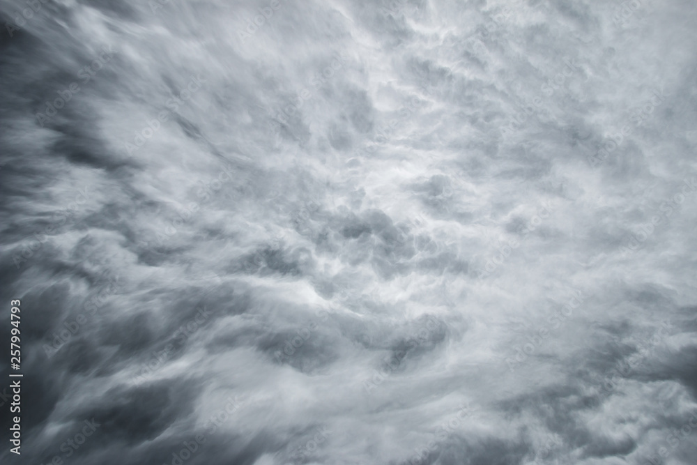 Stormy rain clouds background. Dark sky. Dramatic Moody Thunder Storm ...