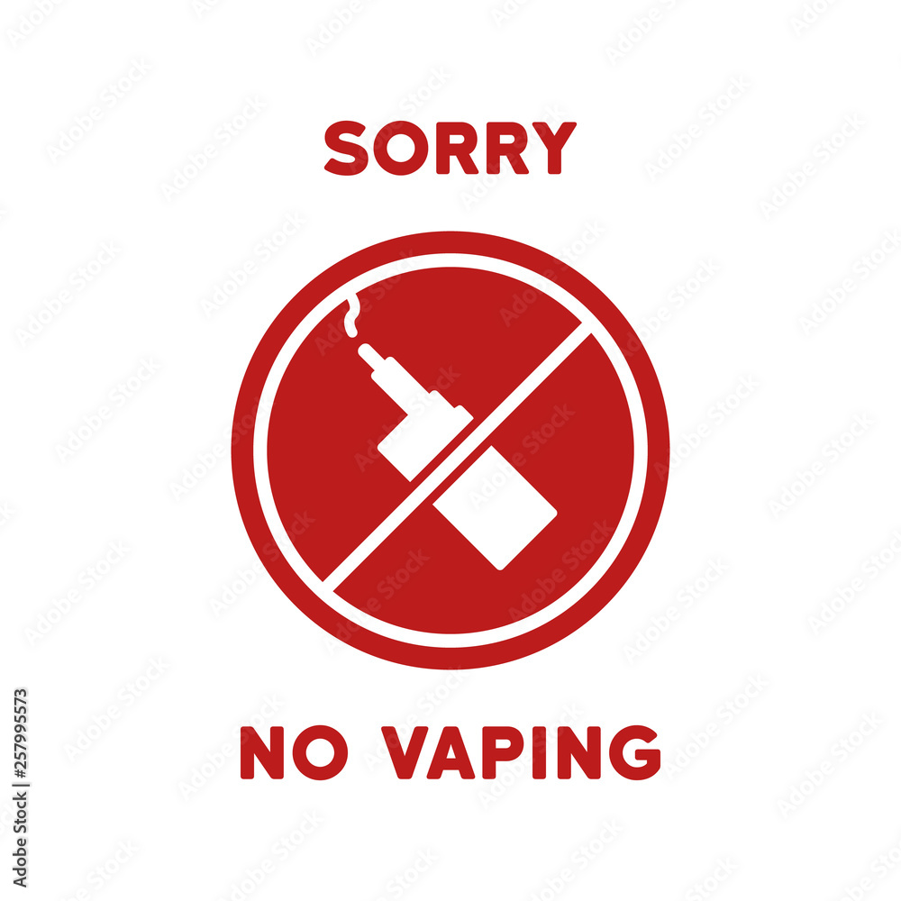 No vaping smoking red round prohibition sign No vaping smoking red round prohibition sign