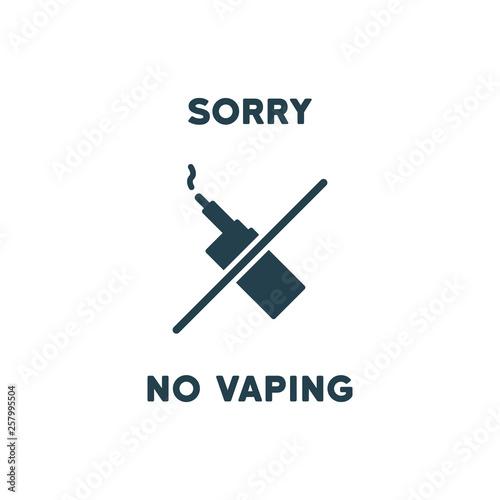 No Vaping or smoking icon sign