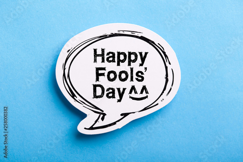 Happy April Fools' Day Speech Bubble