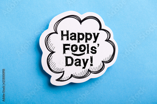 Happy April Fools' Day Speech Bubble