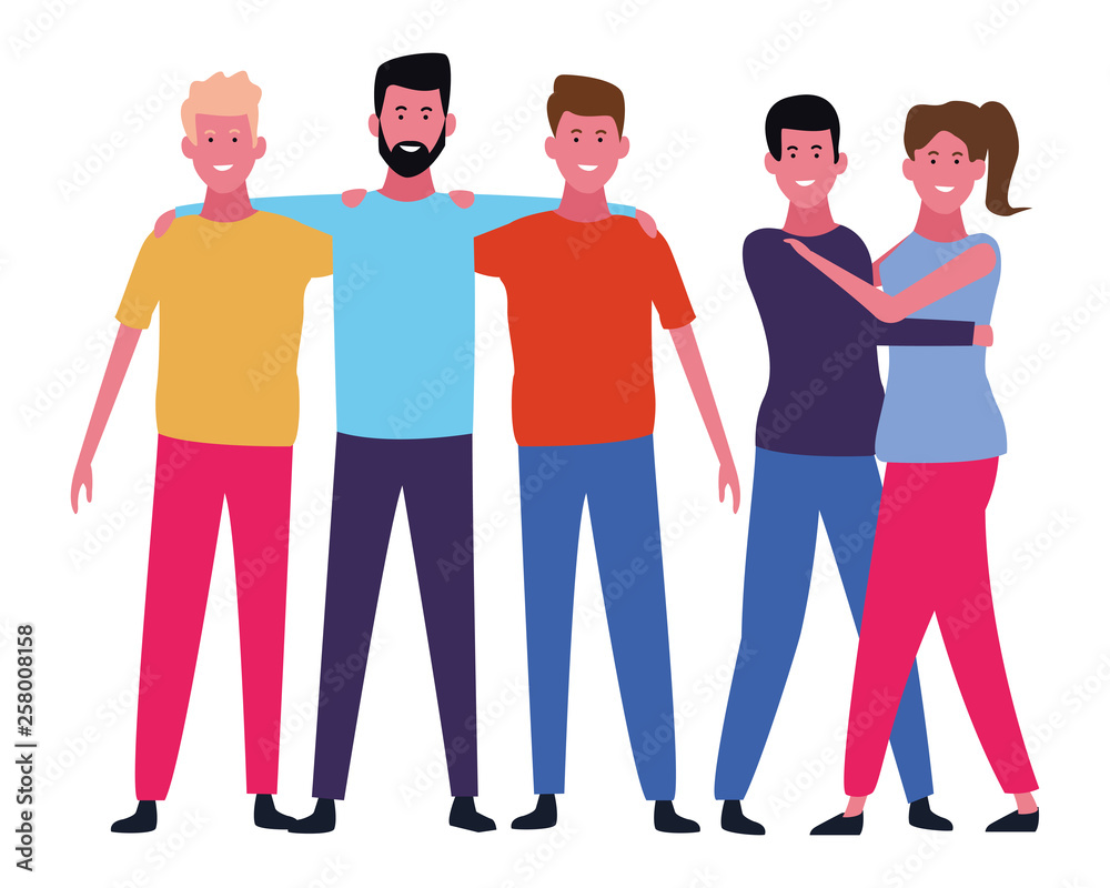 Fototapeta premium People friends cartoon