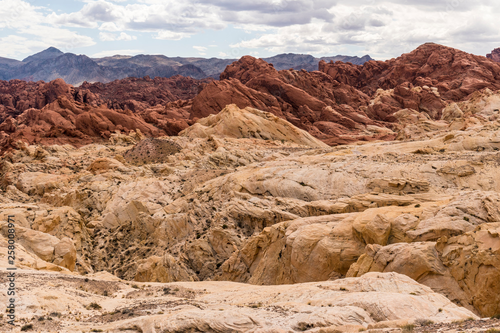 Waves and curves create a beautiful landscape in The Valley of Fire State Park.