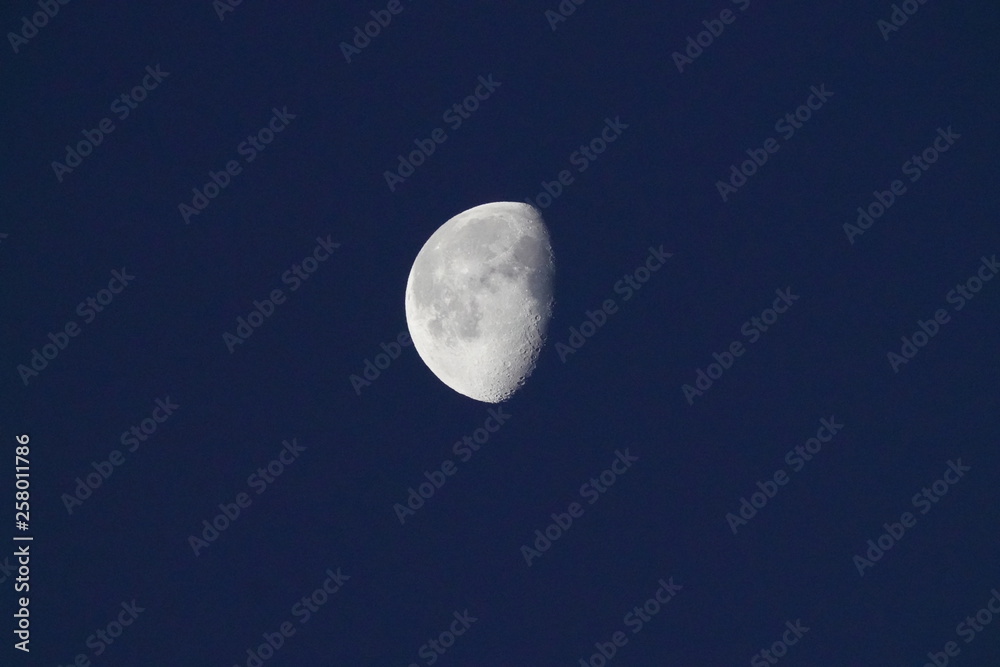 Zunehmender Mond, Mondphasen 12.02.2019 Zunehmender Mond, Mondphasen 12.02.2019