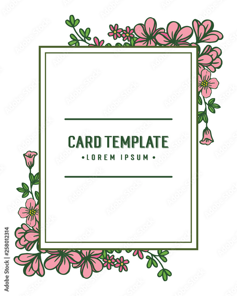 Vector illustration texture floral frames isolated on white backdrop for lettering of card template Vector illustration texture floral frames isolated on white backdrop for lettering of card template