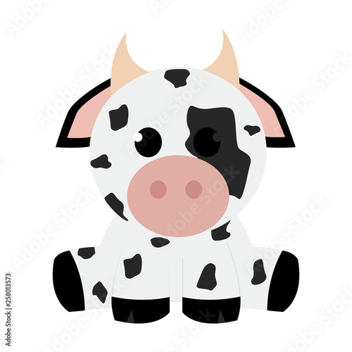 Abstract cute cow