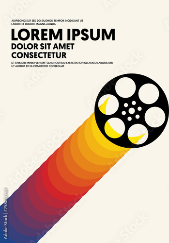 Movie and film poster modern vintage retro style