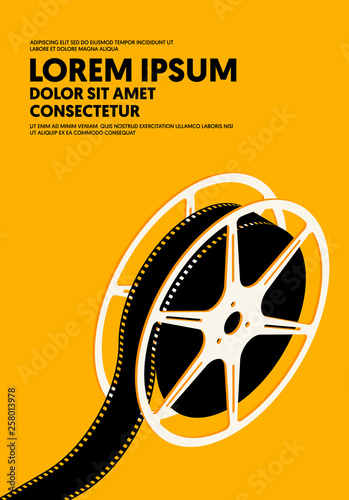 Movie and film poster modern vintage retro style