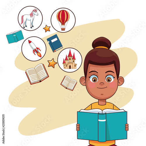 Kids reading fairy tales