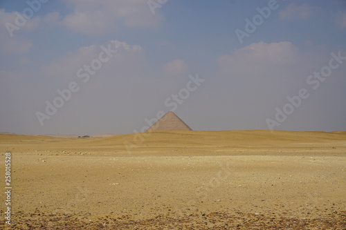 Dahshur  Egypt  View of the Red Pyramid  the third pyramid built by Old Kingdom Pharaoh Sneferu.