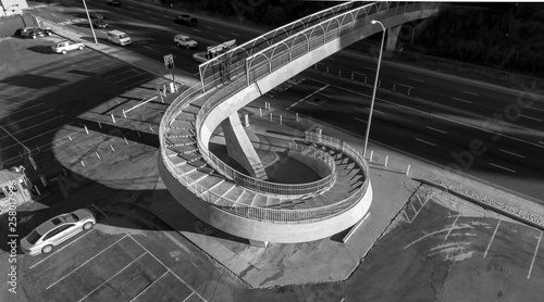 Aerial View of Pedestrian Bridge