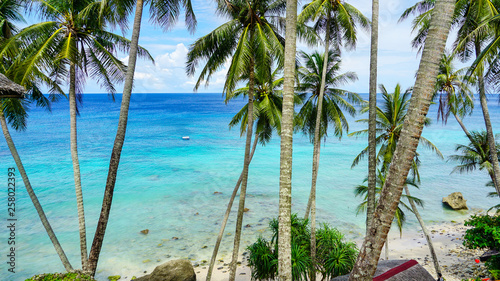 Sabang Island , Acheh , Indonesia - October 6th, 2017. Freddies Santai Sumurtiga is a beach resort that is very popular for tourist to stay in the island. photo