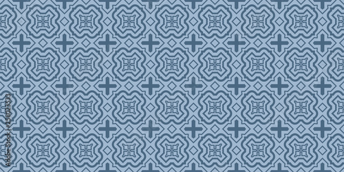 Modern Decorative Seamless Abstract Geometric Pattern. Vector Colored Illustration. Paper For Scrapbook. Pastel blue color