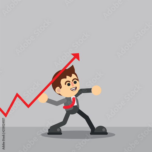 Businessman with javelin