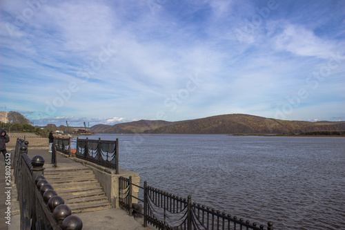 Wallpaper Mural Amur River in Russia in Komsomolsk-on-Amur. Autumn in Russia. Autumn on the banks of the Amur River. Torontodigital.ca