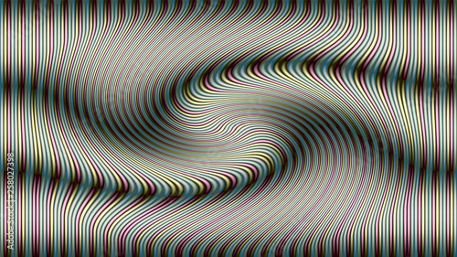 Vertical lines of green and yellow colors forming a swirl