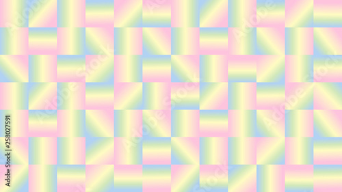 abstract texture with light yellow squares yellow with pink and green