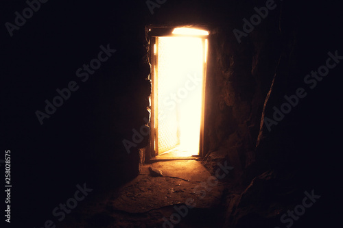 church door with the light