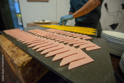 Hands preparing meals 