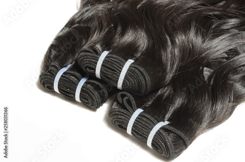 Φωτογραφία natural wave wavy black human hair weaves extensions bundles