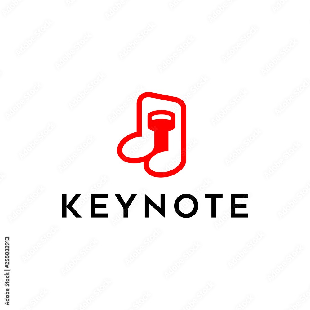 negative space logo combination from key with note music logo design concept negative space logo combination from key with note music logo design concept