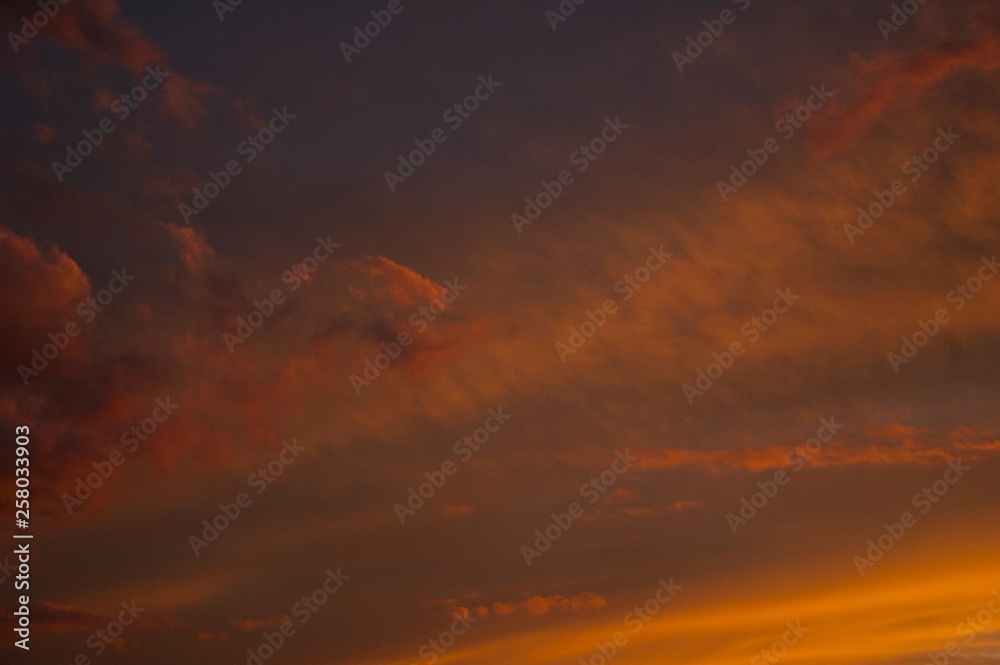 dramatic sky with clouds