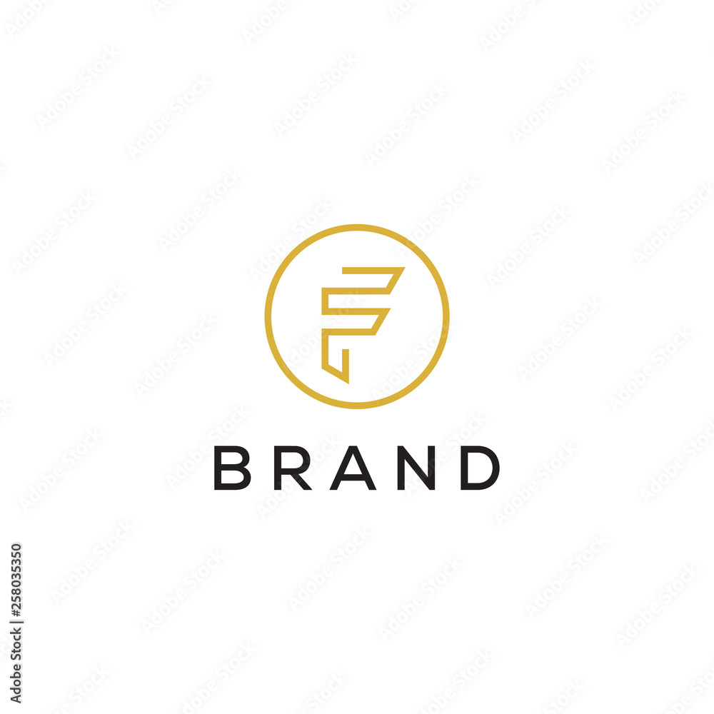 F monogram logo design F monogram logo design