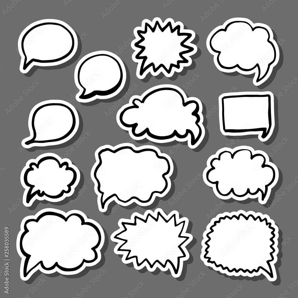 Blank empty speech bubbles for infographics vector illustration Blank empty speech bubbles for infographics vector illustration