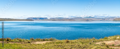 Landscape panorama of Sterkfontein Dam in South Africa