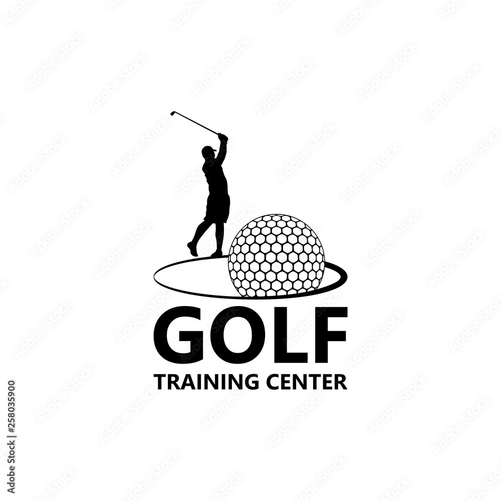 Golf club icon, symbol, elements and logo, Golf training center Stock ...