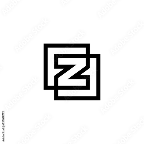 illustration letter logo combination from letter Z and F logo design concept