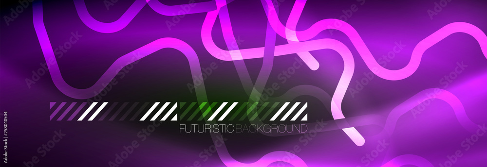 Shiny neon lights background, techno design, modern wallpaper for your project Shiny neon lights background, techno design, modern wallpaper for your project