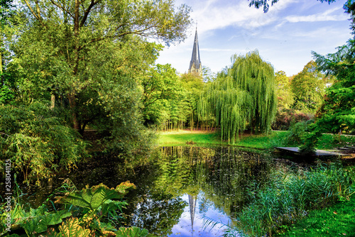 the university botanical garde, park - Strasbourg, France photo