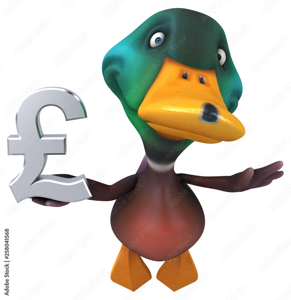 Fun duck - 3D Illustration