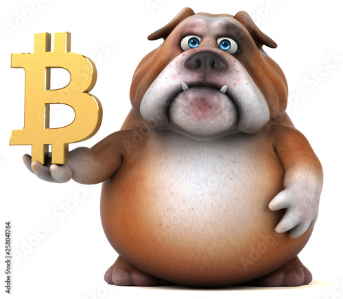 Fun bulldog - 3D Illustration