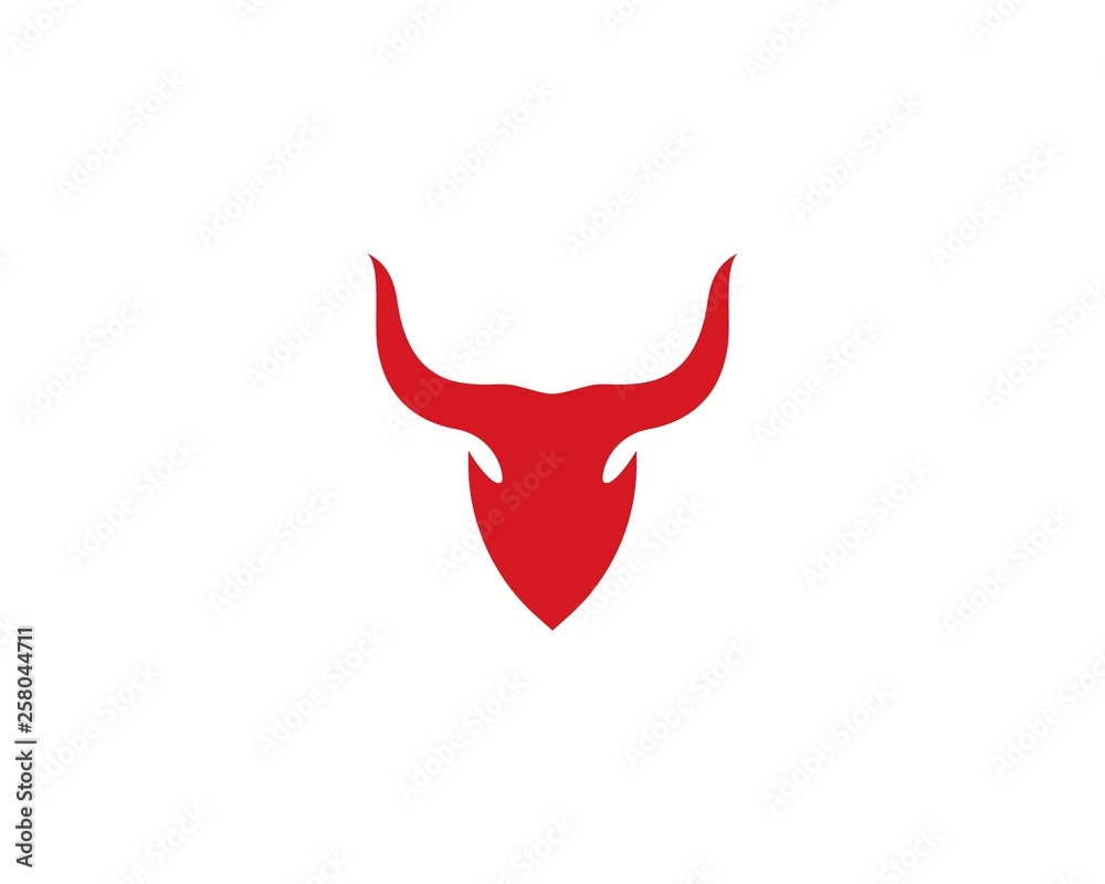 Bull horn logo vector